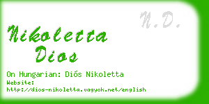 nikoletta dios business card